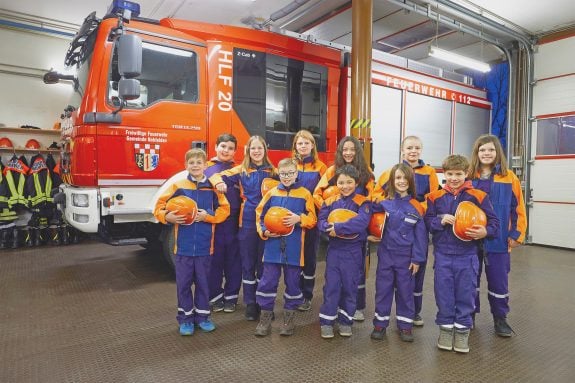 Die Kids der Nohfeldener Jugendfeuerwehr