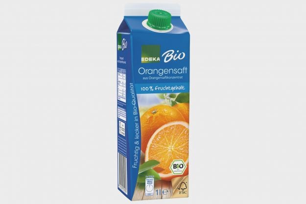 Nachhaltiger zertifizierter Orangensaft