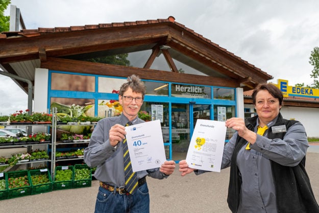 Bertram Waibel feiert seine 40-jährige Betriebszugehörigkeit bei EDEKA Südwest